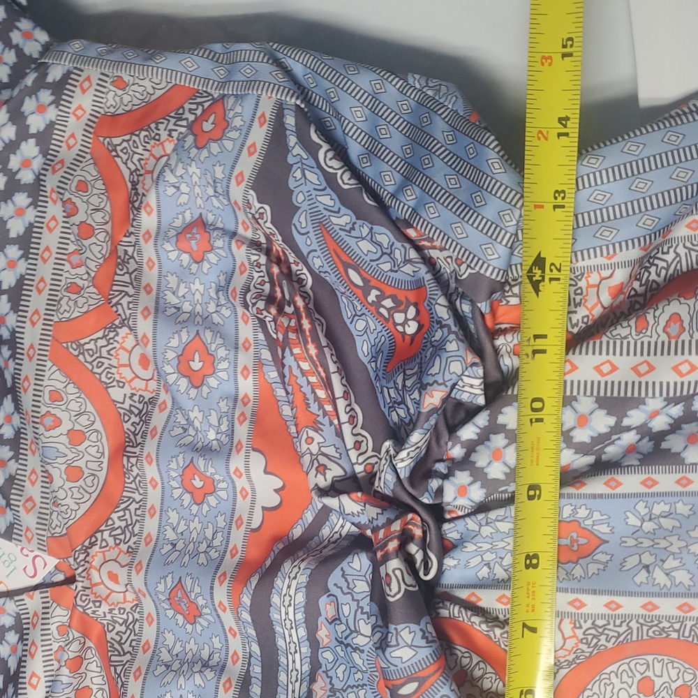 NWT Gretchen Scott So Sexy Paisley Park Dress Size XS V-Neck Mini Elastic Waist - Picture 9 of 10